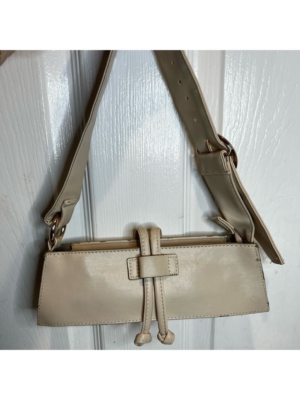 LEATHER ELONGATED SMALL SOFT HANDBAG